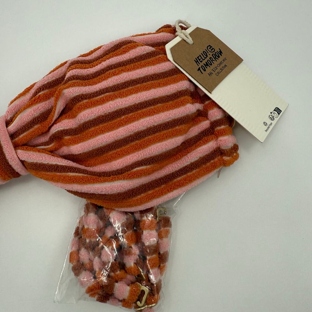 Billabong Bikini Top Size Medium NWT Eco Tides Terry Betty Bandeau Straps Stripe - Picture 9 of 14